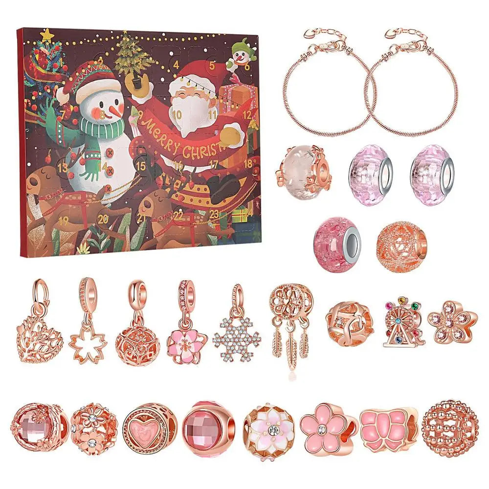 Christmas Jewelry Advent Calendar | 22 Charm Bracelet Making Set