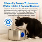 Pet Water Fountain | LED Indicator Stainless Steel Design