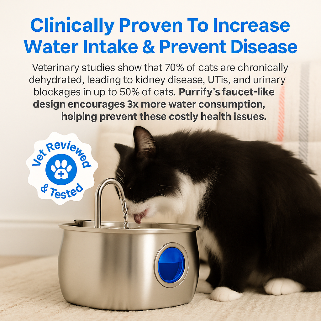 Pet Water Fountain | LED Indicator Stainless Steel Design
