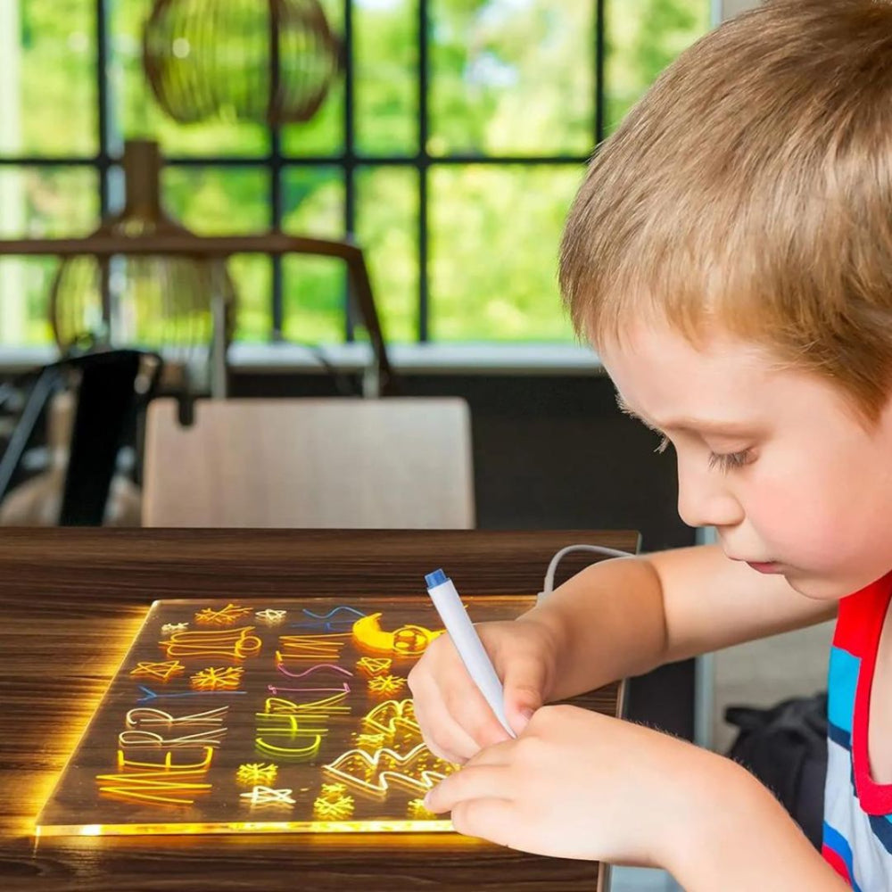 LED Drawing Board for Kids | Light Up Christmas Art Tablet