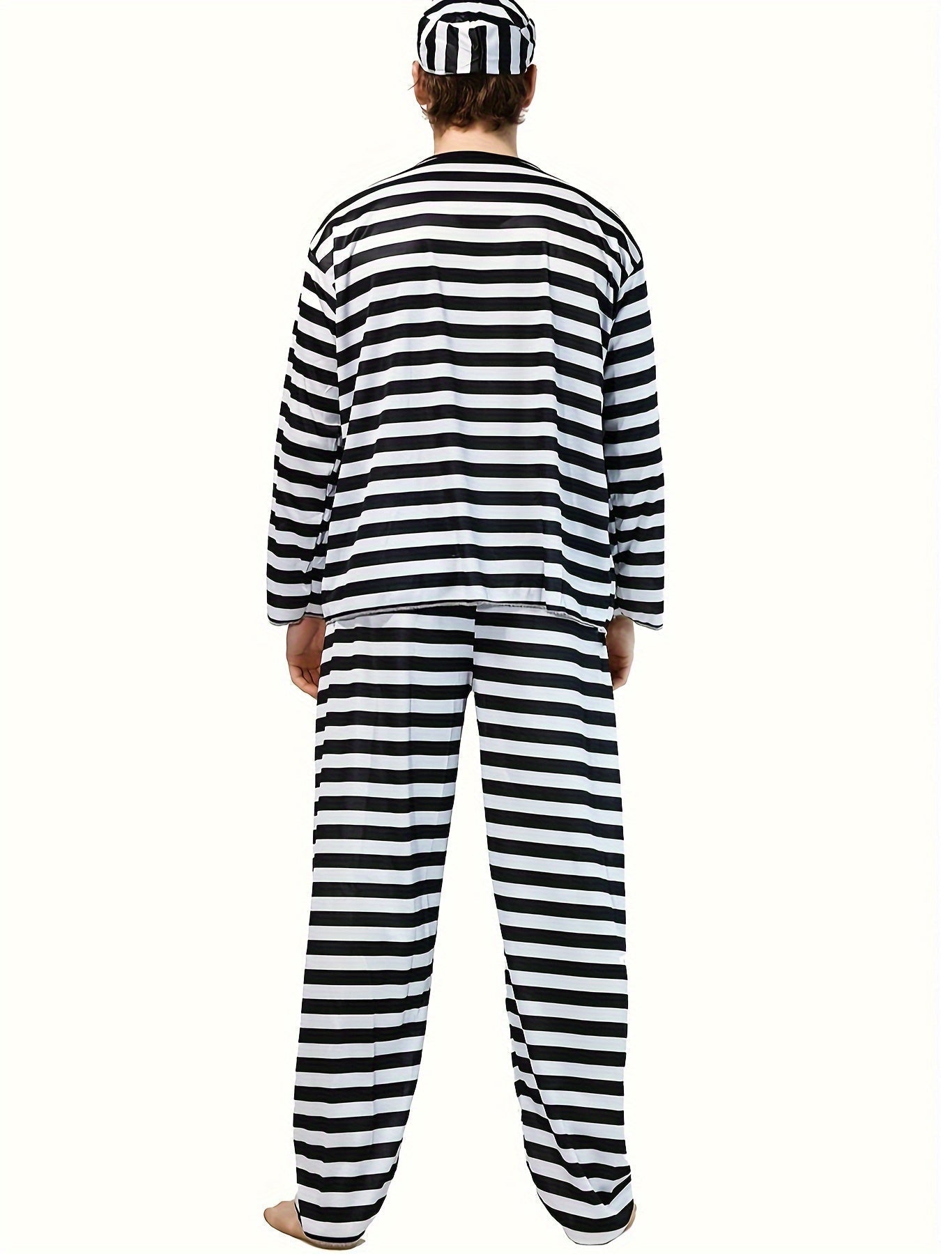 Classic Striped Costume Set | Black and White Long Sleeve Uniform