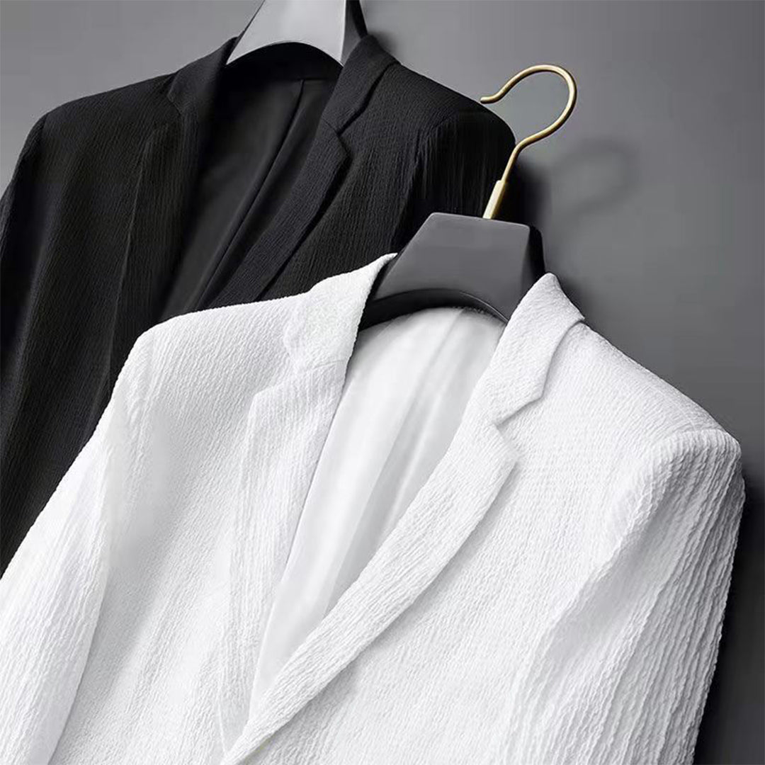 Modern Loungewear Set | Textured Polyester Blazer and Pants
