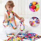 Kids Jewelry Making Kit | 500+ Colorful Pop Beads Set
