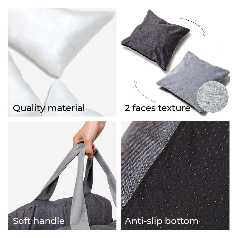 Dog Car Seat Bed | Adjustable Safety Straps and Washable Cover