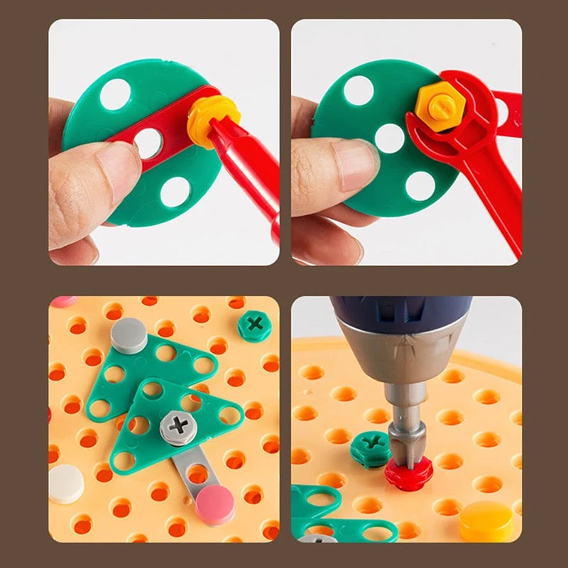 Educational Construction Playset | Electric Drill STEM Building Kit