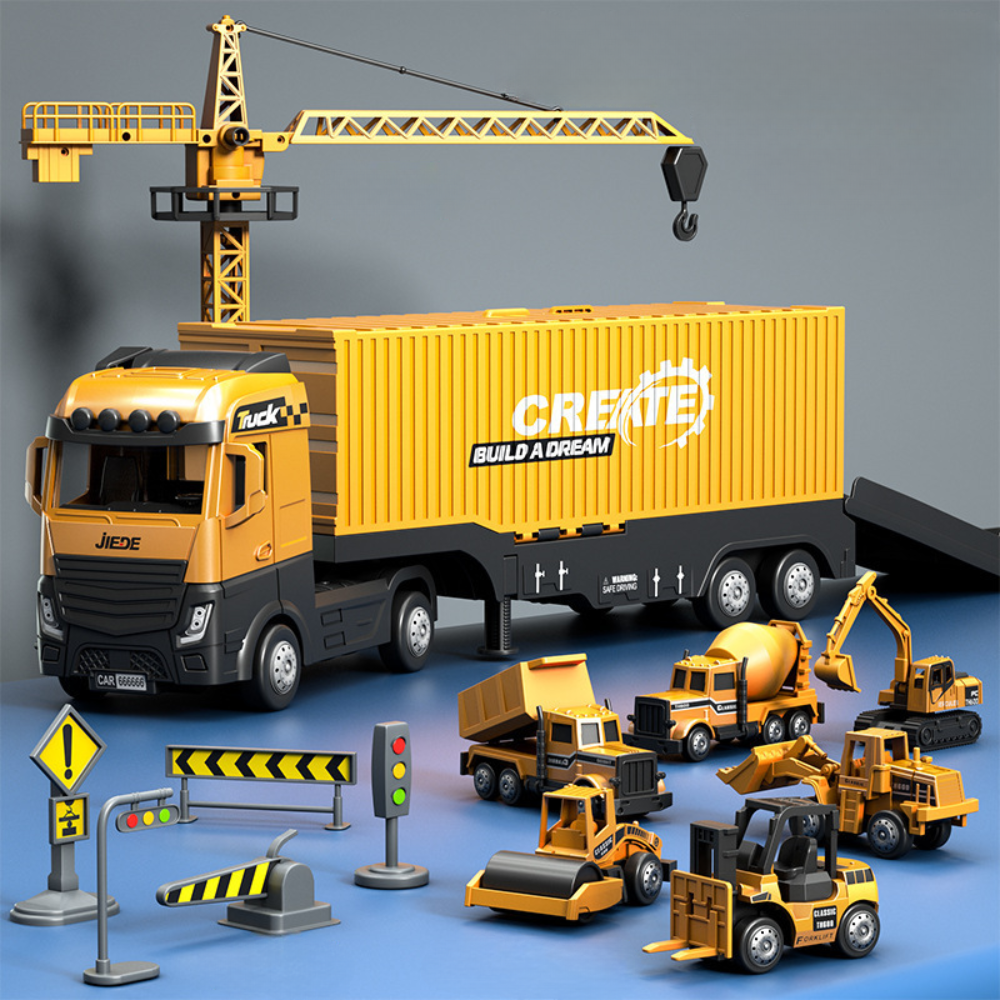Construction Truck Playset | Interactive Crane with Sound & Light