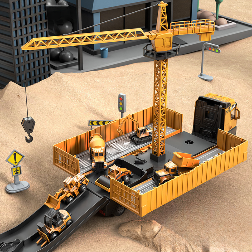 Construction Truck Playset | Interactive Crane with Sound & Light