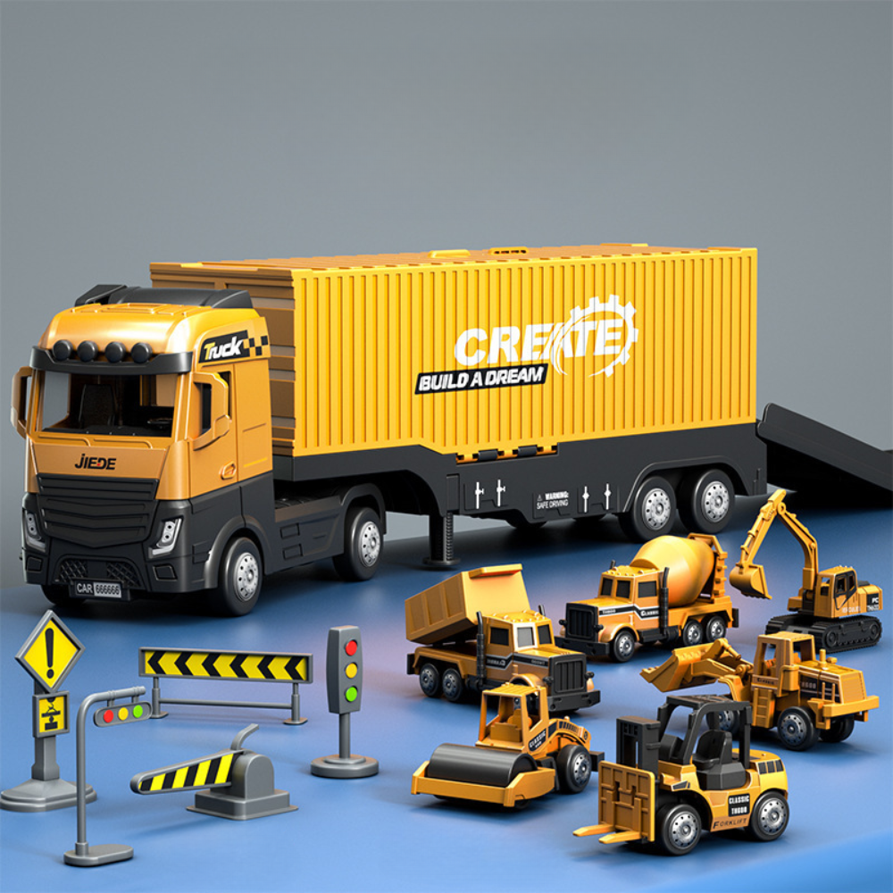 Construction Truck Playset | Interactive Crane with Sound & Light