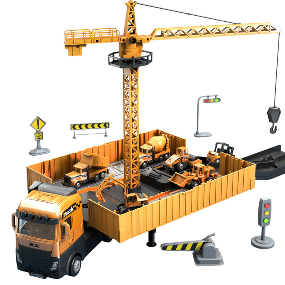 Construction Truck Playset | Interactive Crane with Sound & Light