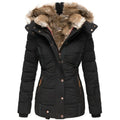 Winter Puffer Coat | Faux Fur Hood Quilted Design