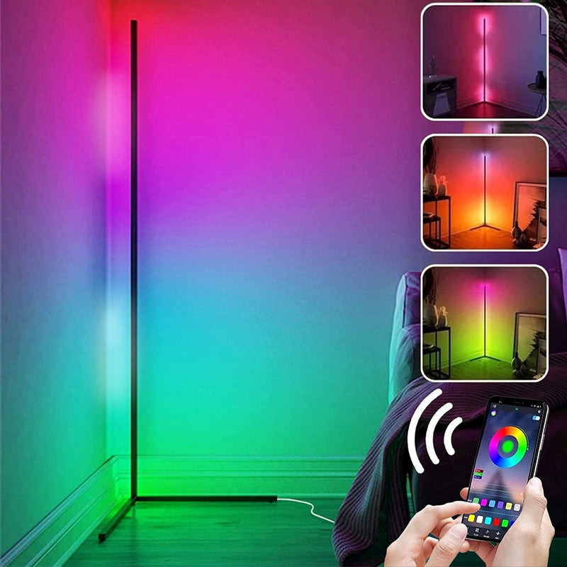 Smart LED Floor Lamp | Minimalist Aluminum Design