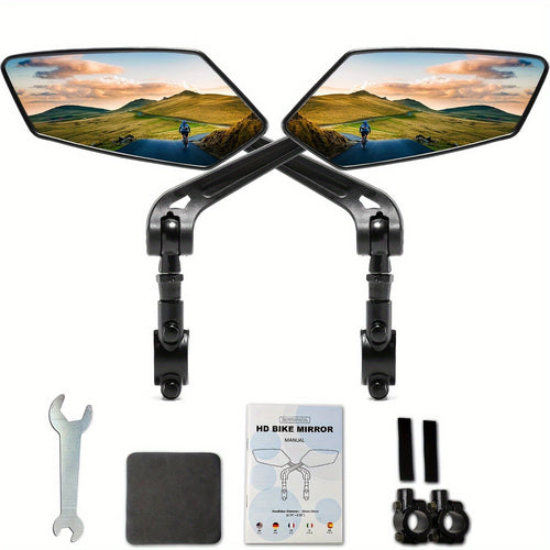 Bike Rearview Mirror | 360° Rotatable Wide-Angle Design