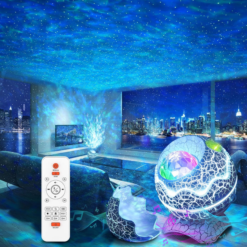 Star Projector Night Light | Bluetooth Speaker with Aurora Effects