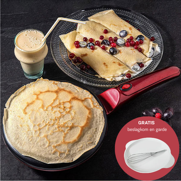 Electric Crepe Maker | Non-Stick 20cm Pancake Pan with Temperature Control