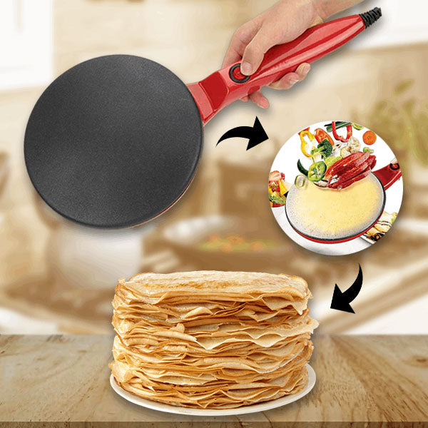 Electric Crepe Maker | Non-Stick 20cm Pancake Pan with Temperature Control