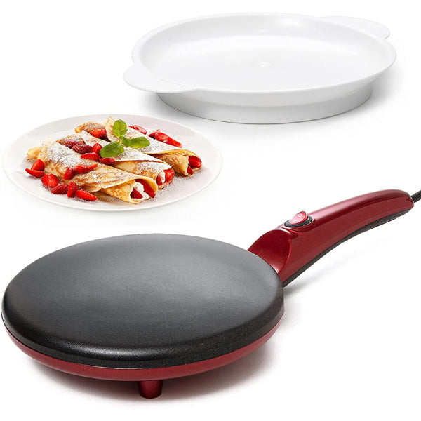 Electric Crepe Maker | Non-Stick 20cm Pancake Pan with Temperature Control
