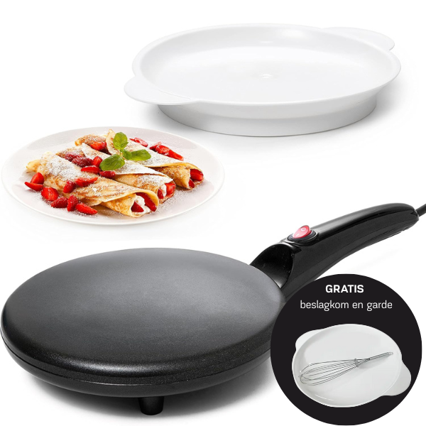 Electric Crepe Maker | Non-Stick 20cm Pancake Pan with Temperature Control