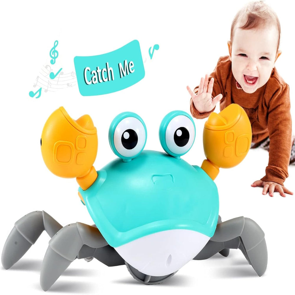 Interactive Crawling Crab Toy | Musical Baby Development Toy with LED Lights