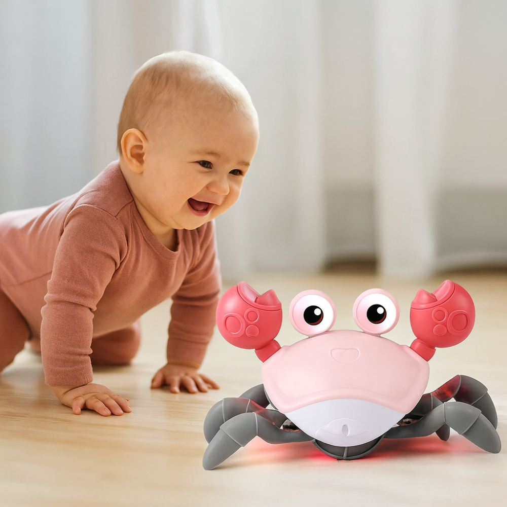 Interactive Crawling Crab Toy | Musical Baby Development Toy with LED Lights