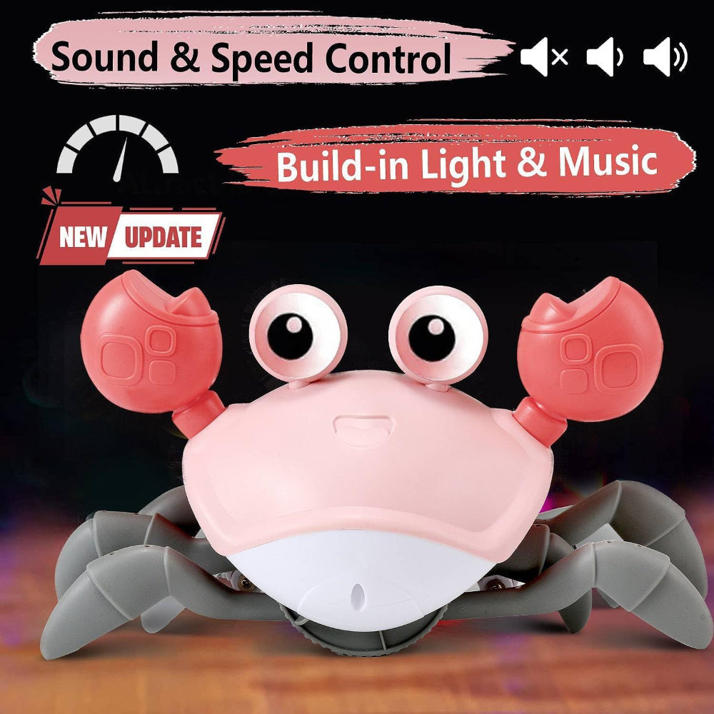 Interactive Crawling Crab Toy | Musical Baby Development Toy with LED Lights