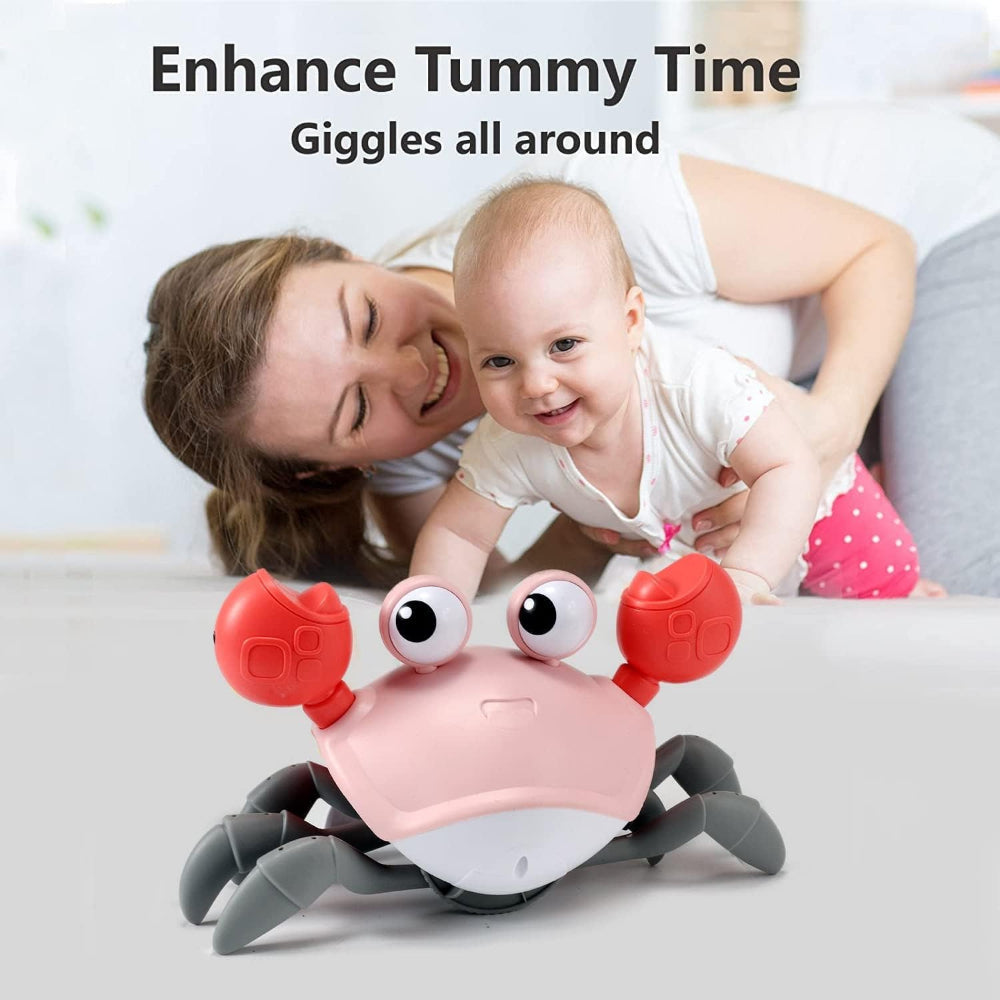 Interactive Crawling Crab Toy | Musical Baby Development Toy with LED Lights