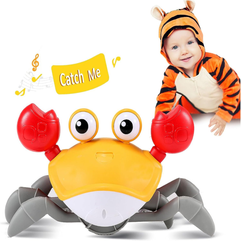 Interactive Crawling Crab Toy | Musical Baby Development Toy with LED Lights