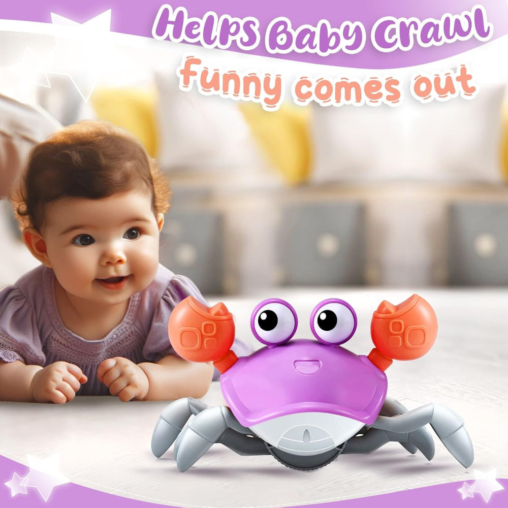 Interactive Crawling Crab Toy | Musical Baby Development Toy with LED Lights