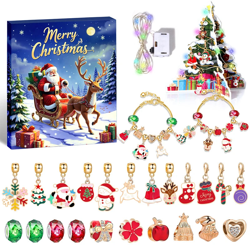 Christmas Countdown Bracelet | 24-Day Advent Calendar Charms
