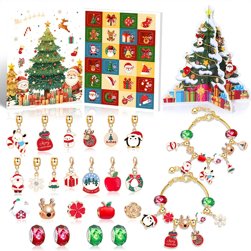 Christmas Countdown Bracelet | 24-Day Advent Calendar Charms
