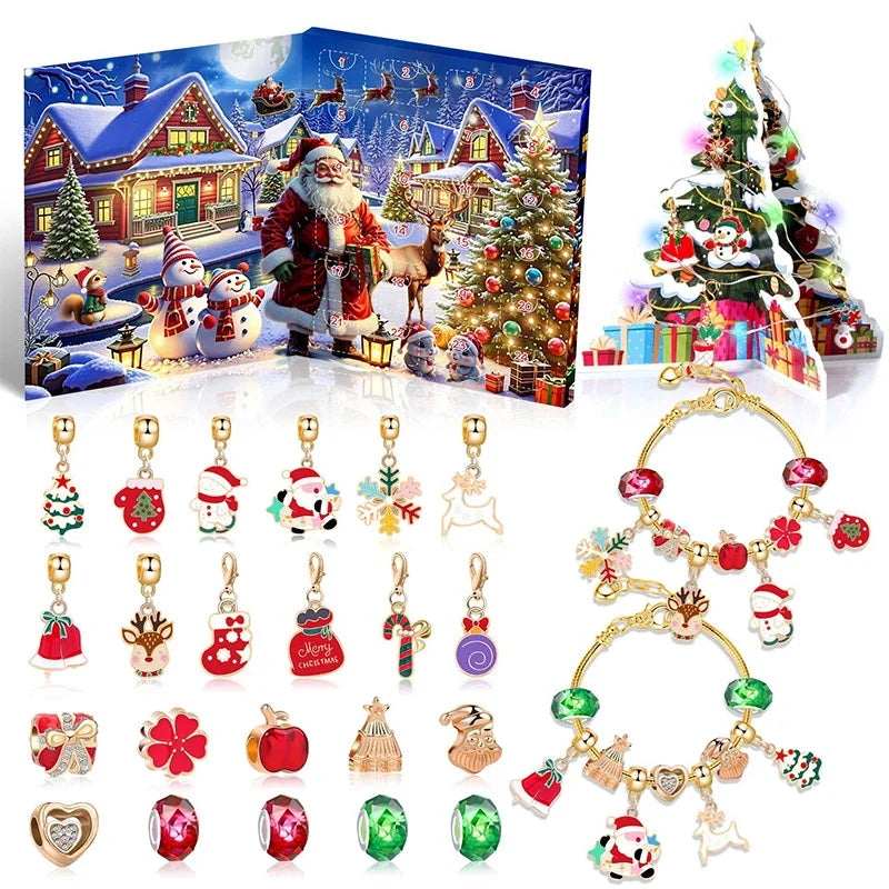 Christmas Countdown Bracelet | 24-Day Advent Calendar Charms
