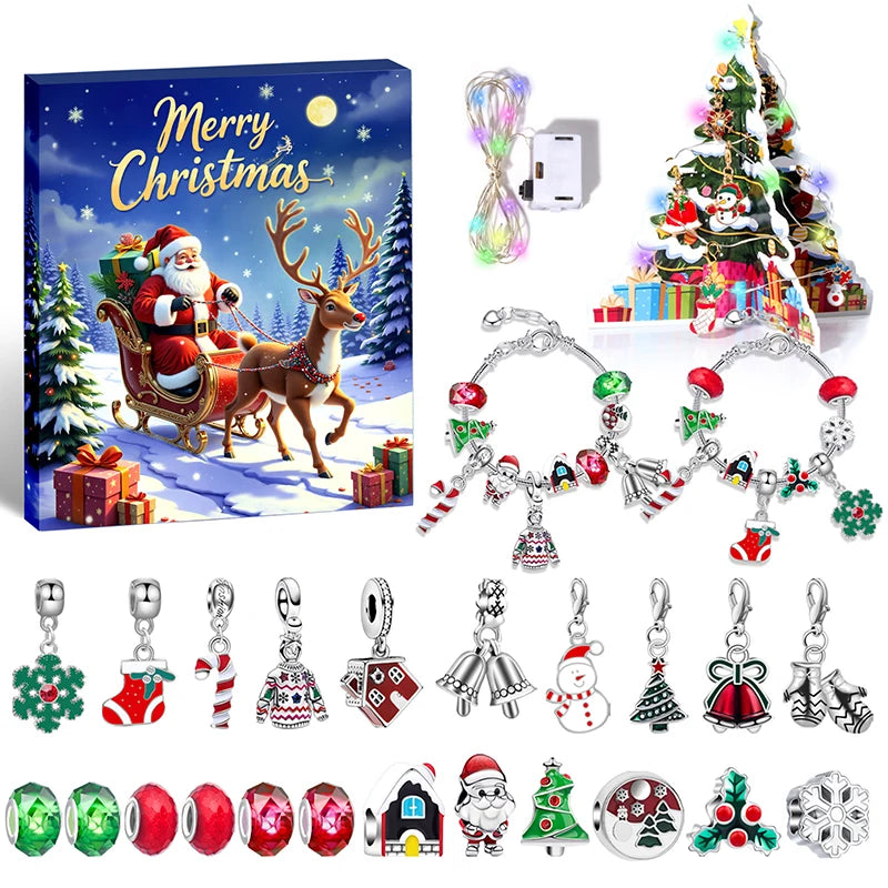 Christmas Countdown Bracelet | 24-Day Advent Calendar Charms