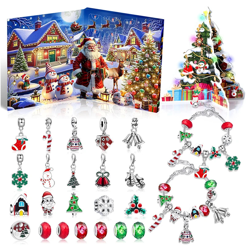 Christmas Countdown Bracelet | 24-Day Advent Calendar Charms