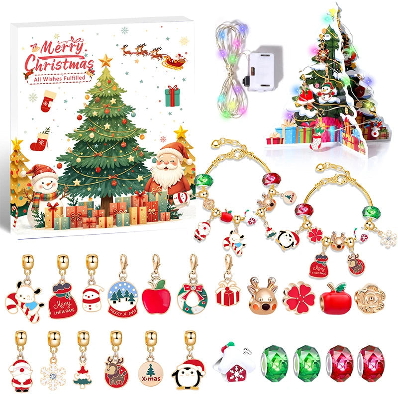 Christmas Countdown Bracelet | 24-Day Advent Calendar Charms