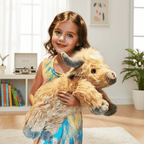 Highland Cow Plush Toy | Soft Brown Fluffy Farm Animal