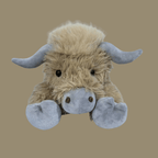 Highland Cow Plush Toy | Soft Brown Fluffy Farm Animal