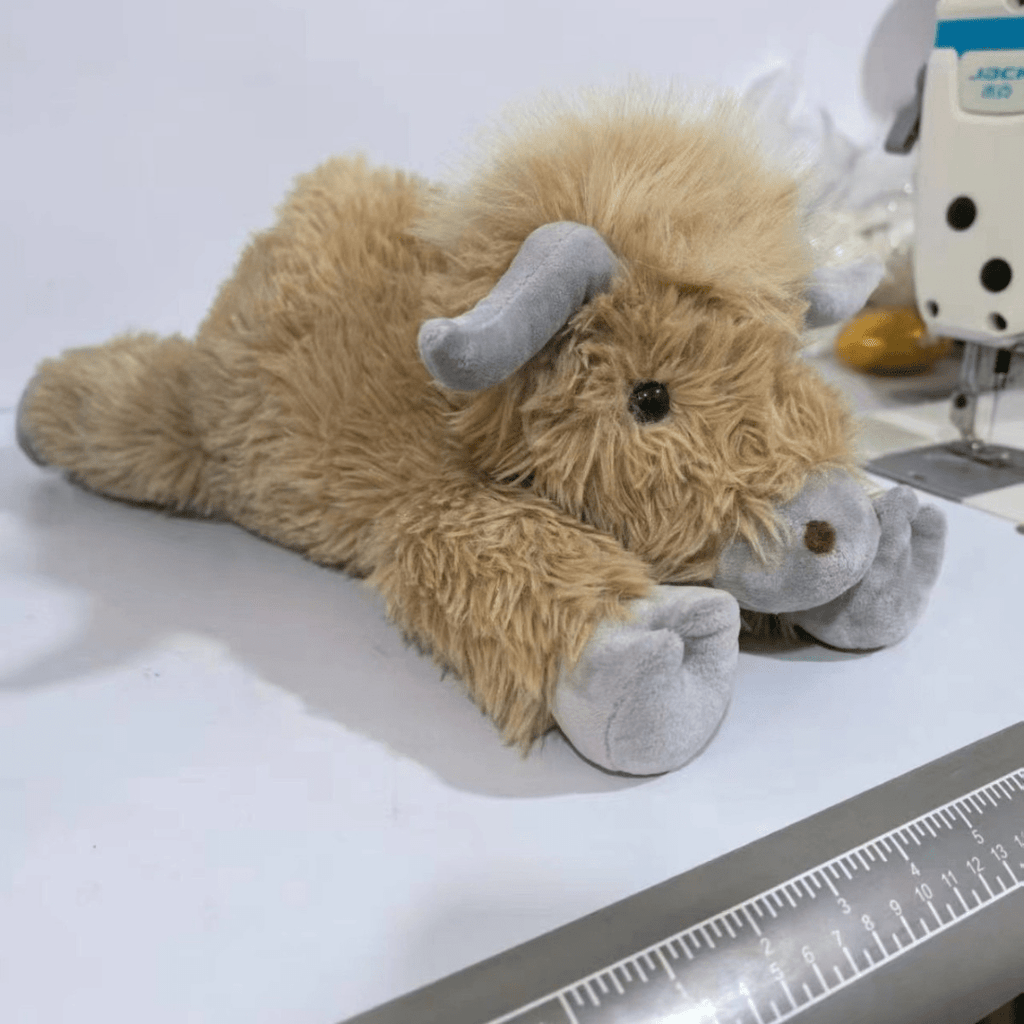 Highland Cow Plush Toy | Soft Brown Fluffy Farm Animal