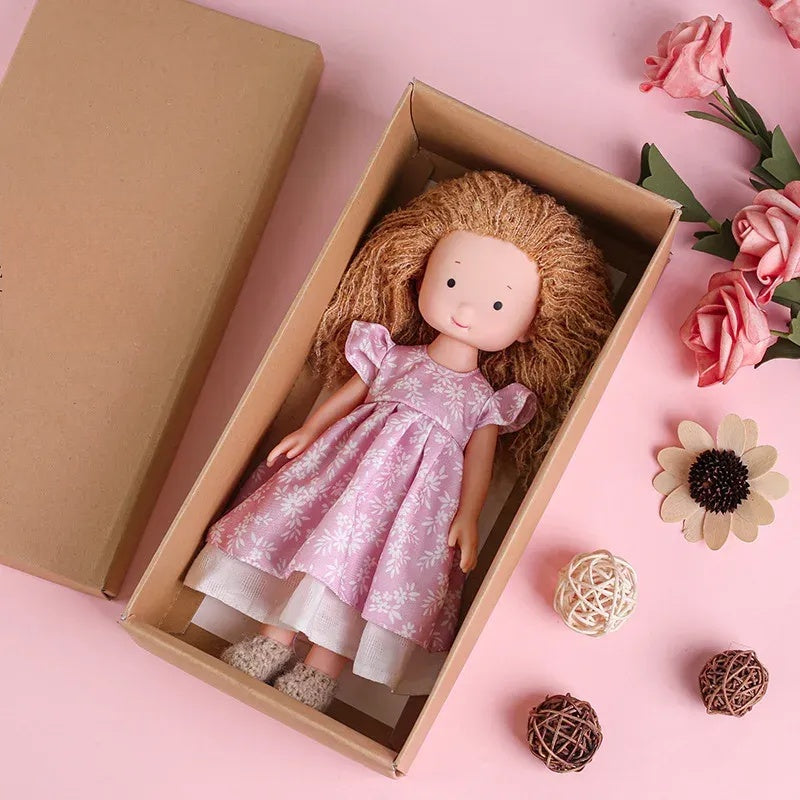 Plush Dress Up Doll | Soft Vinyl Face with Knitted Outfit