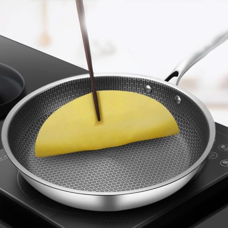 Stainless Steel Frying Pan | Non-Stick Coating with Honeycomb Texture
