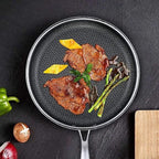 Stainless Steel Frying Pan | Non-Stick Coating with Honeycomb Texture