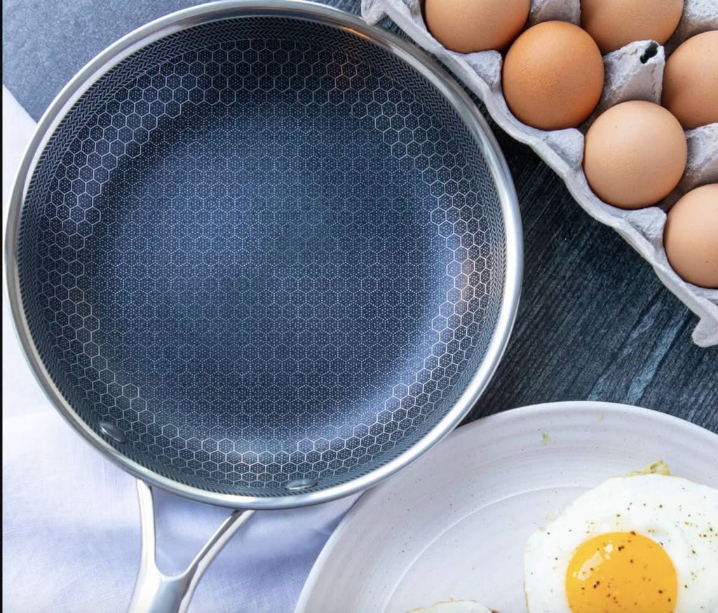 Stainless Steel Frying Pan | Non-Stick Coating with Honeycomb Texture