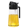 Glass Oil Spray Bottle | 500ml 2-in-1 Cooking Dispenser