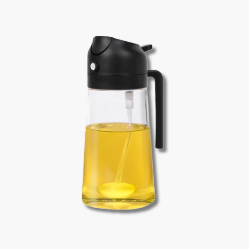 Glass Oil Spray Bottle | 500ml 2-in-1 Cooking Dispenser