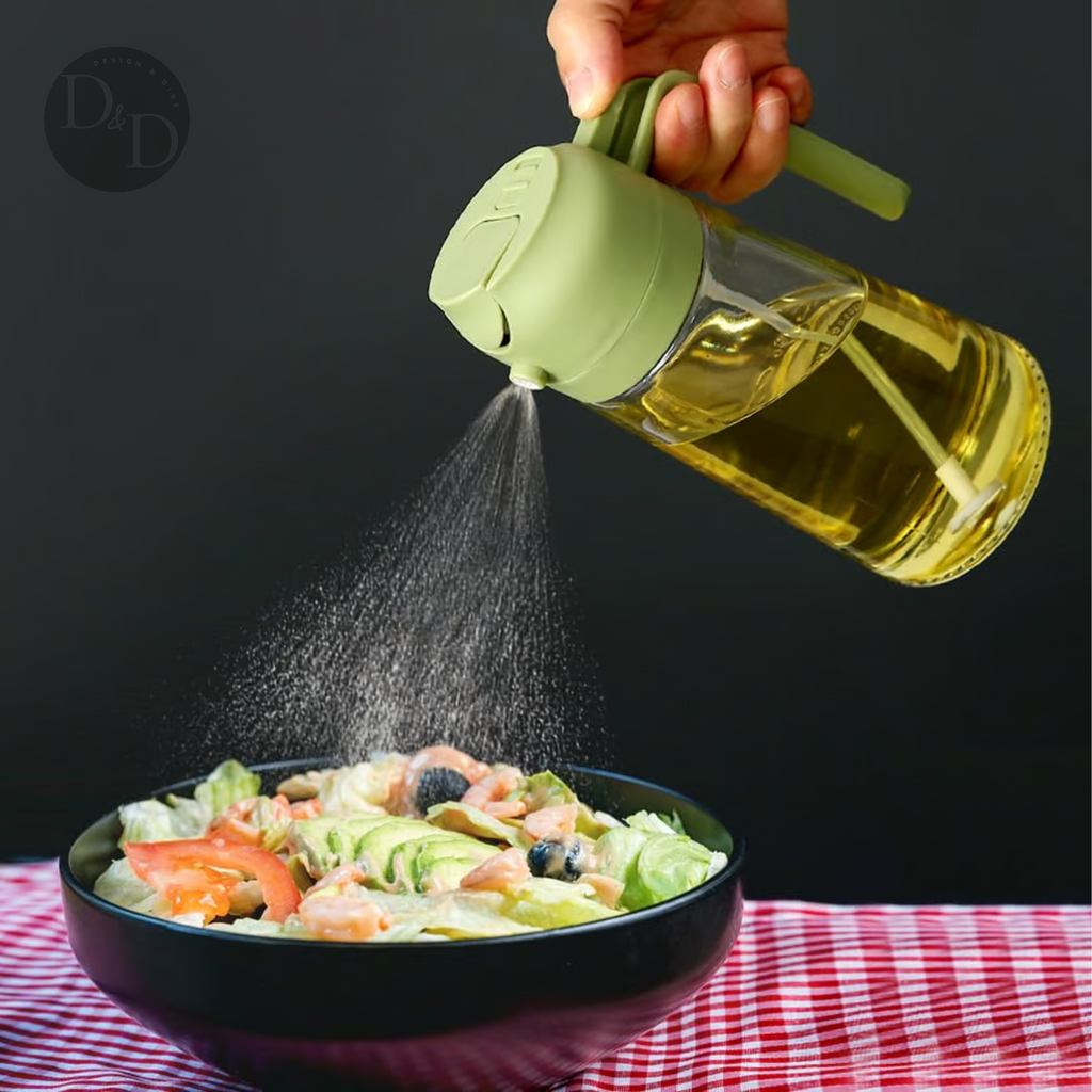 Oil Spray Bottle | 2-in-1 Glass Kitchen Dispenser