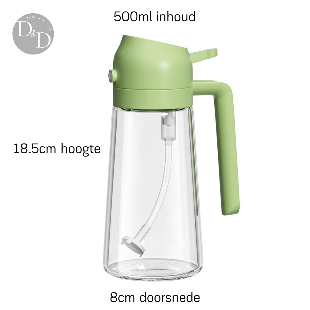 Oil Spray Bottle | 2-in-1 Glass Kitchen Dispenser