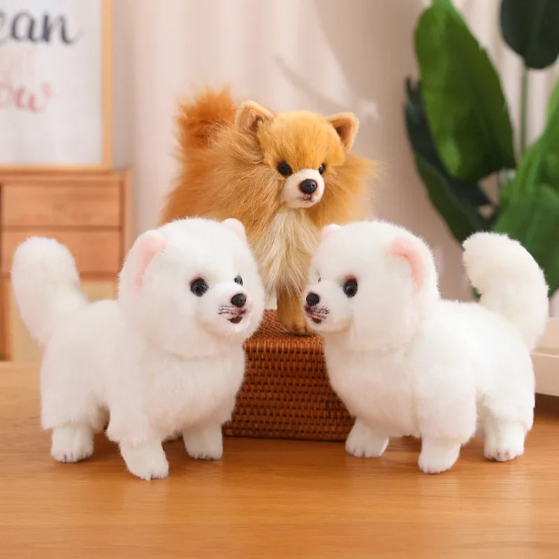 Plush Pomeranian Dog Toy | Realistic 12-Inch Stuffed Animal
