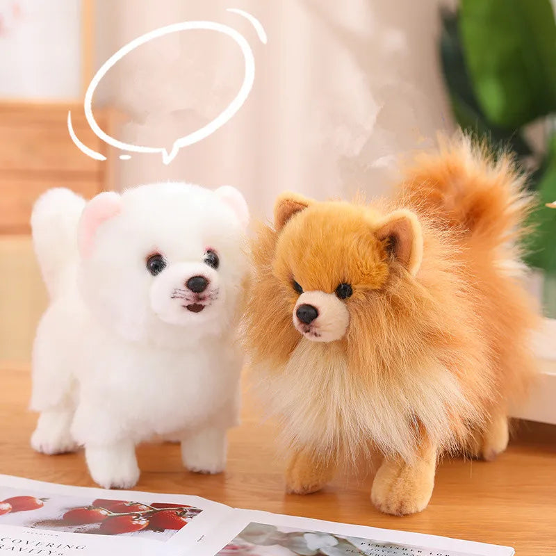 Plush Pomeranian Dog Toy | Realistic 12-Inch Stuffed Animal