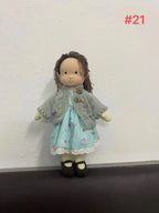 Waldorf Cotton Doll | Autumn Floral Dress With Knit Cardigan