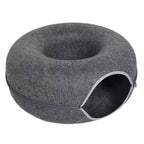 Round Pet Bed | Plush Donut Design With Anti-Slip Base