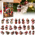 Dachshund Christmas Advent Calendar | 24-Day Holiday Countdown with Ornament Display