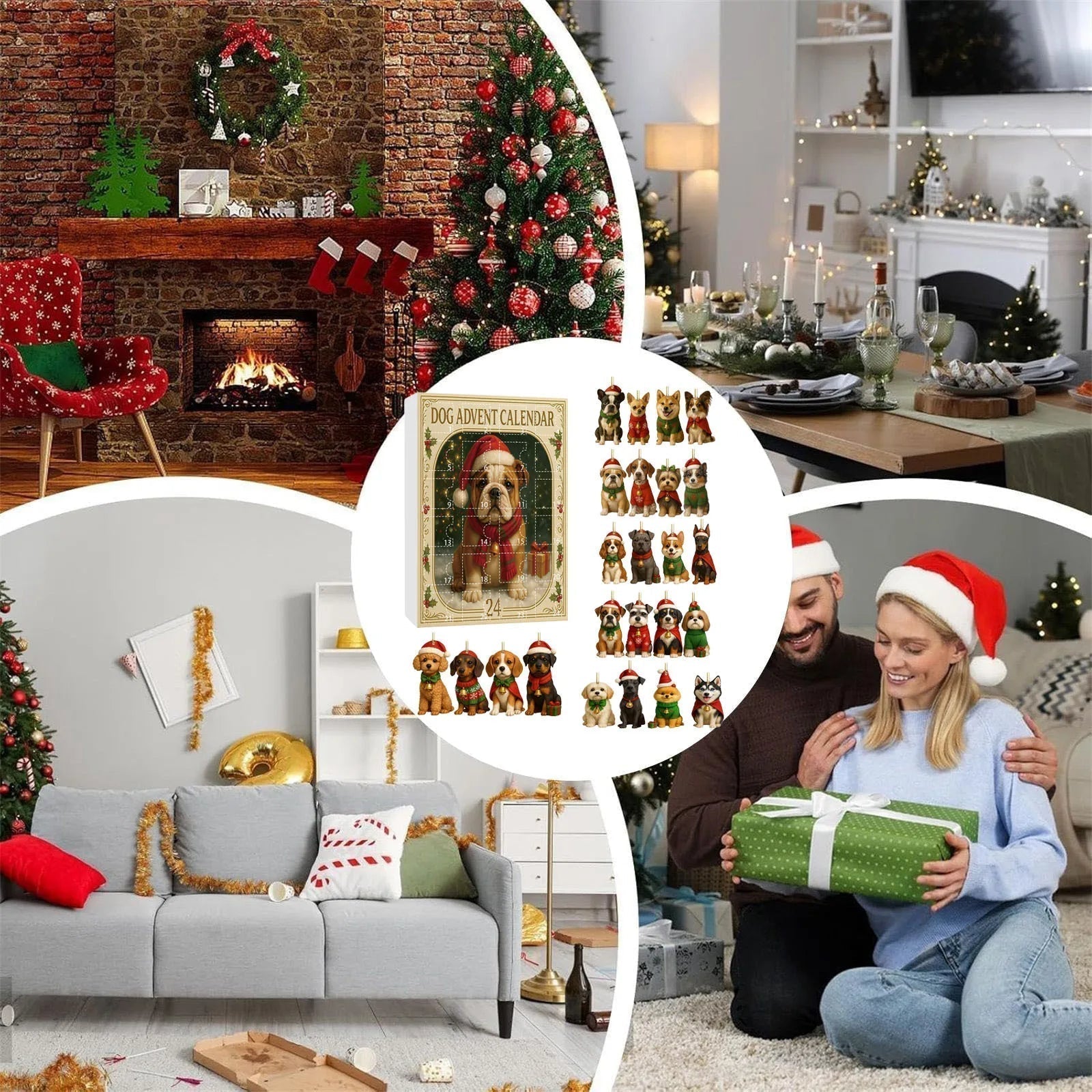 Christmas Dog Advent Calendar | 24 Festive Puppy Ornaments